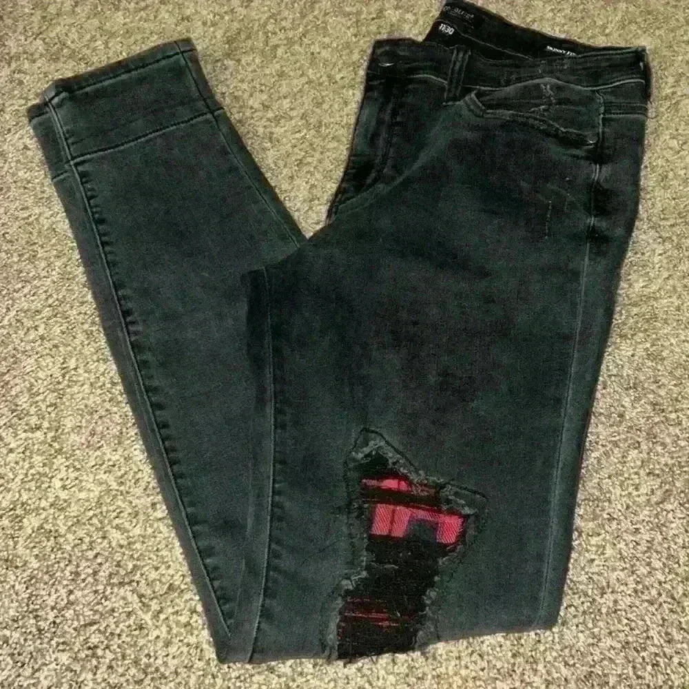 Judy Blue Black Skinny Jeans With Fabric